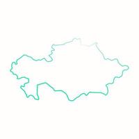 illustrerad karta över Kazakstan vektor