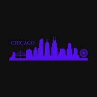 Chicago-Skyline illustriert vektor