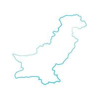 Illustrierte Karte von Pakistan vektor