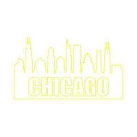 Chicago-Skyline illustriert vektor