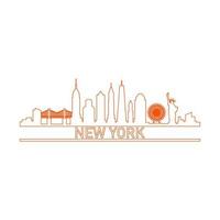 New Yorks skyline illustrerad vektor