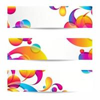 abstrakta webbbanners med färgglada båg-drop för din www-design vektor