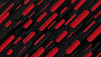 abstrakte dynamische rote, schwarze diagonale Farbverlaufsstreifen überlappen sich auf dunklem Hintergrund. trendiges farbgeschwindigkeitsbannerdesign mit runden linien. moderne Webvorlage. futuristischer technologiestil. Vektor eps10.