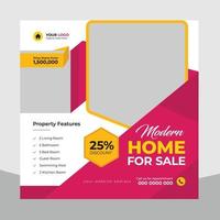 trendige immobilienhausverkauf und hausmiete werbung geometrische moderne quadratische social media post banner layouts set für digitale marketingagentur. Geschäft elegantes Promotion-Template-Design. vektor