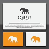 Die Logo-Designvorlage mit einem Elefantensymbol eignet sich für Ihre Sport- und Geschäftsmarken vektor