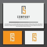 designmall för logotyp, med en kombination av bokstäverna p och s geometriska ikoner, perfekt för ditt företags varumärke vektor