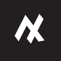 nx initial enkel logotyp vektor