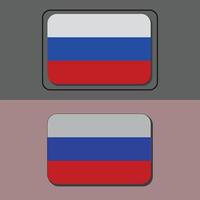 einfache vektorillustration der russischen flagge.eps vektor