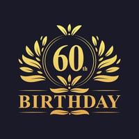 Luxus-Logo zum 60. Geburtstag, 60-jährige Feier.