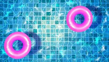 pool med blått vatten och cirklar. vektor