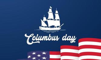 Columbus Day Grußkarte oder Hintergrund. Vektor-Illustration. vektor