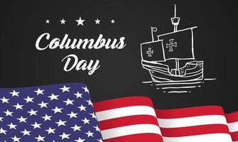 columbus day gratulationskort eller bakgrund. vektor illustration.