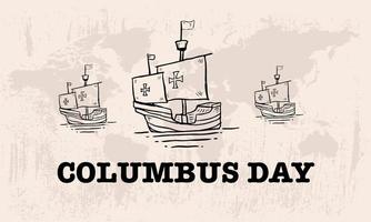 columbus day gratulationskort eller bakgrund. vektor illustration.