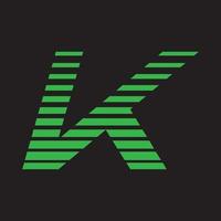 Design-Vorlagenelemente für das Logo-Icon des Buchstaben k vektor
