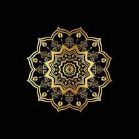 Goldenes Muster-Mandala-Design Luxus-Ziermandala-Hintergrunddesign in Goldfarbe vektor