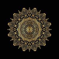 Goldenes Muster-Mandala-Design Luxus-Ziermandala-Hintergrunddesign in Goldfarbe vektor