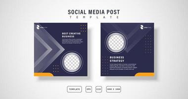 minimalistisches Design Social Media Post Banner, weiches Schwarz, Vektor eps 10