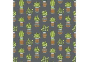 Gratis Mason Jar Plant Vector Mönster