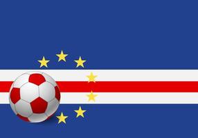 Kap Verdes flagga och fotboll vektor