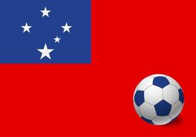 Samoa-Flagge und Fußball vektor