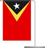 Osttimor-Flagge auf dem Pol-Symbol vektor