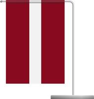 Lettland-Flagge auf dem Pol-Symbol vektor