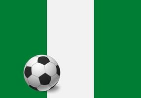 Nigeria-Flagge und Fußball vektor