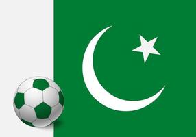 Pakistans flagga och fotboll vektor