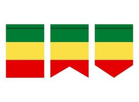 Mali-Flagge oder Wimpel isoliert auf weißem Hintergrund. Wimpel Flaggensymbol. vektor