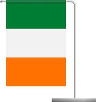 Irland-Flagge auf dem Pol-Symbol vektor