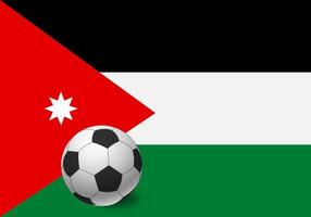 Jordan-Flagge und Fußball vektor