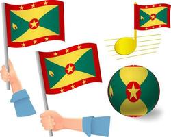 Grenada-Flagge-Icon-Set vektor