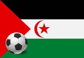 sahrawi arabiska demokratiska republikens flagga och fotboll vektor