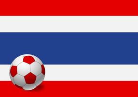 thailands flagga och fotboll vektor