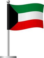 kuwait flagga på polikonen vektor