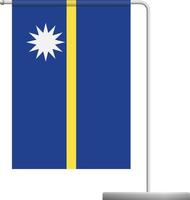 nauru-flagge auf polsymbol vektor
