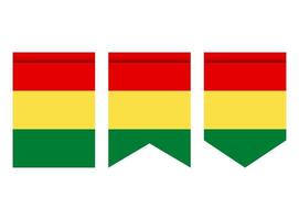 Guinea flagga eller vimpel isolerad på vit bakgrund. vimpel flaggikon. vektor