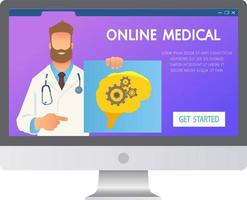 online medicin koncept vektor