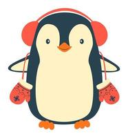 Pinguin Cartoons ClipArt. niedliche weihnachtspinguin-vektorillustration vektor