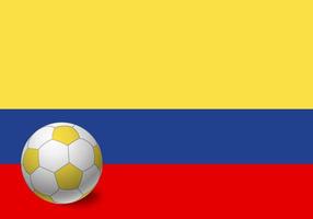 colombia flagga och fotboll vektor