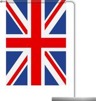 Flagge des Vereinigten Königreichs auf der Pole-Ikone vektor