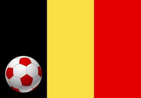 Belgiens flagga och fotboll vektor