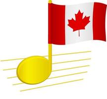 Kanada-Flagge und Musiknote vektor