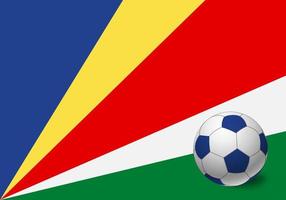 Seychellen-Flagge und Fußball vektor