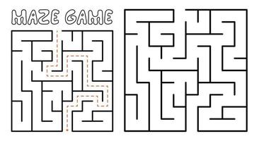 Labyrinthspiel für Kinder. Labyrinth-Puzzle mit Lösung vektor