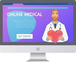 Online-Medizin-Konzept vektor