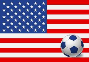 US-Flagge und Fußball vektor