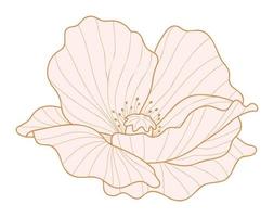 Mohnblumensilhouette für Design. Blumenkopf-Vektorsymbol vektor