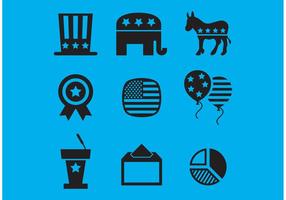 Amerikanische Wahlen Vector Icons