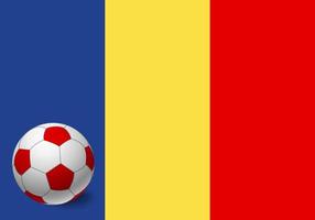 tchad flagga och fotboll vektor